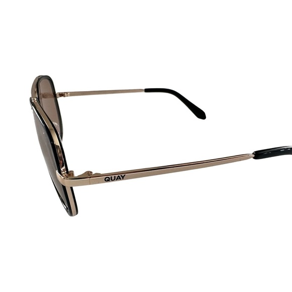 Quay Australia NWOT All In Black and Gold Sunglasses Lens Cat 2 - Picture 5 of 5